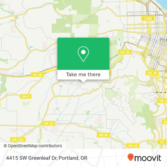 Mapa de 4415 SW Greenleaf Dr