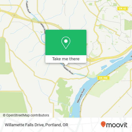 Willamette Falls Drive map