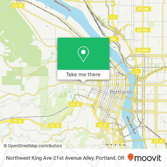 Mapa de Northwest King Ave-21st Avenue Alley