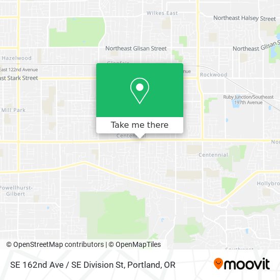 SE 162nd Ave / SE Division St map