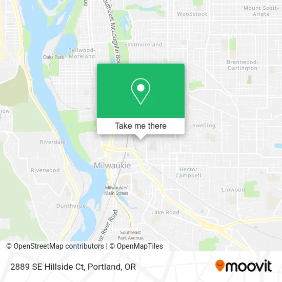 2889 SE Hillside Ct map