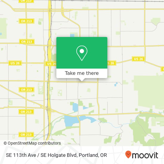 Mapa de SE 113th Ave / SE Holgate Blvd