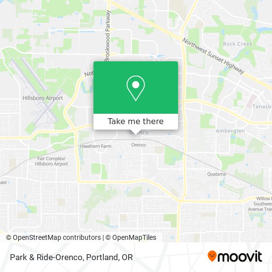 Mapa de Park & Ride-Orenco