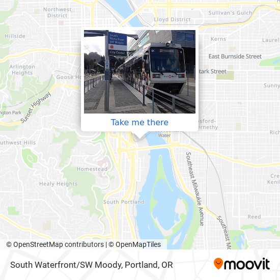 South Waterfront/SW Moody map