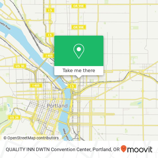 QUALITY INN DWTN Convention Center map