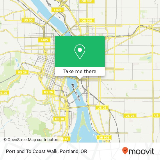 Portland To Coast Walk map