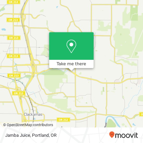 Mapa de Jamba Juice, 11971 SE Sunnyside Rd Clackamas, OR 97015