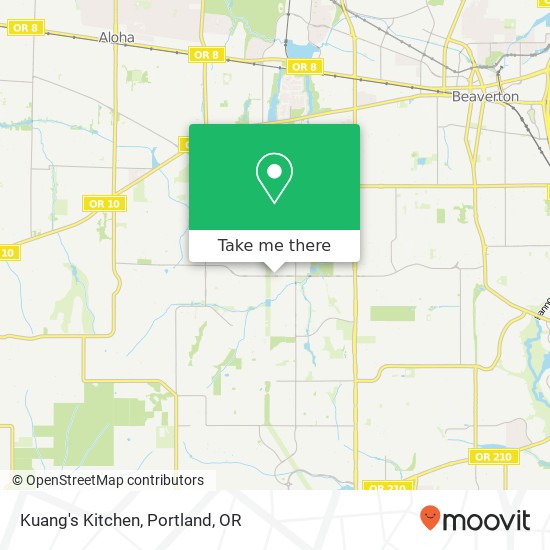 Mapa de Kuang's Kitchen, 7480 SW 158th Pl Beaverton, OR 97007
