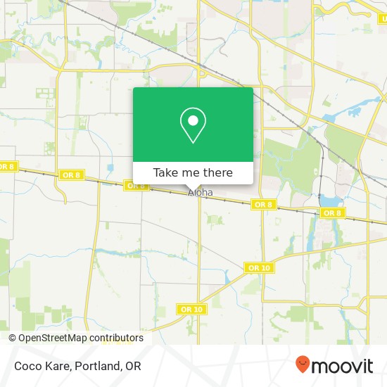 Mapa de Coco Kare, 18631 SW Tualatin Valley Hwy Beaverton, OR 97003