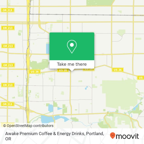 Mapa de Awake Premium Coffee & Energy Drinks, 3618 SE 122nd Ave Portland, OR 97236