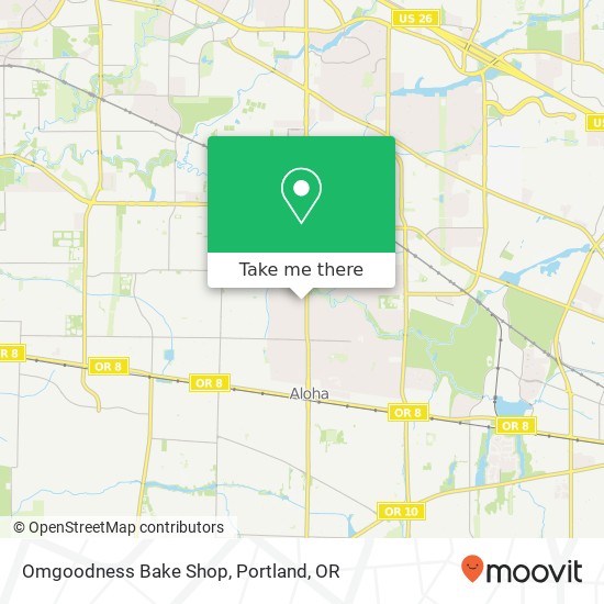 Mapa de Omgoodness Bake Shop, SW 185th Ave Beaverton, OR 97003