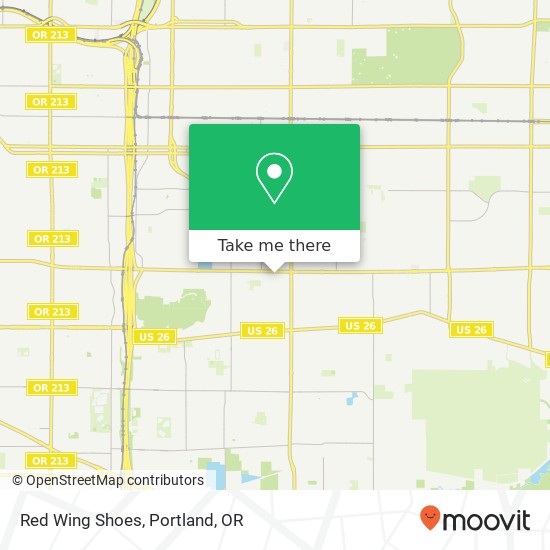 Mapa de Red Wing Shoes, 11908 SE Division St Portland, OR 97266