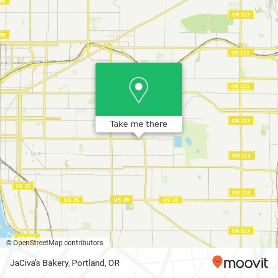 Mapa de JaCiva's Bakery, 4733 SE Hawthorne Blvd Portland, OR 97215