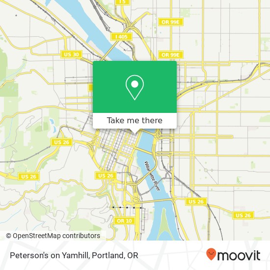 Mapa de Peterson's on Yamhill, 115 SW Yamhill St Portland, OR 97204