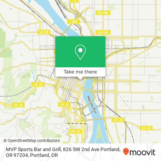 MVP Sports Bar and Grill, 826 SW 2nd Ave Portland, OR 97204 map