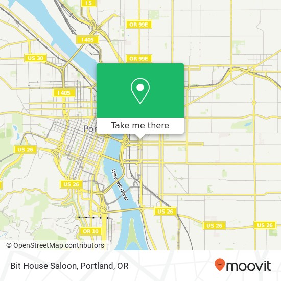 Mapa de Bit House Saloon, 727 SE Grand Ave Portland, OR 97214