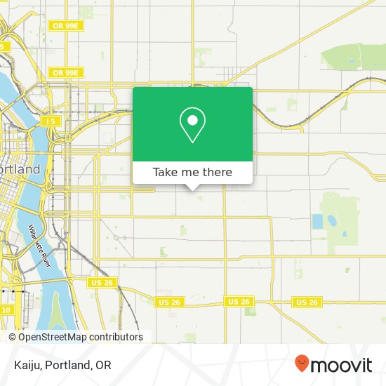 Mapa de Kaiju, 3312 SE Belmont St Portland, OR 97214