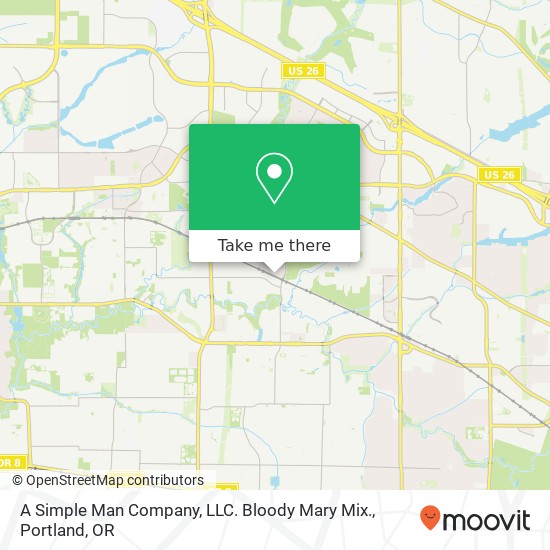 Mapa de A Simple Man Company, LLC. Bloody Mary Mix., 20572 NW Brentford Ter Beaverton, OR 97006