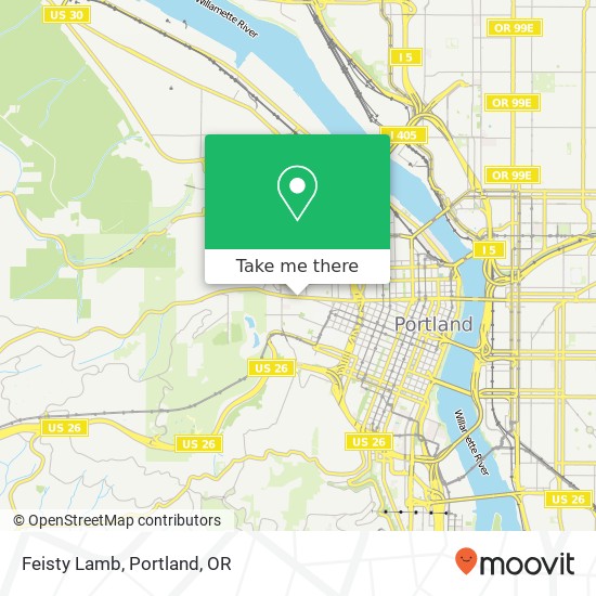 Mapa de Feisty Lamb, 2174 W Burnside St Portland, OR 97210