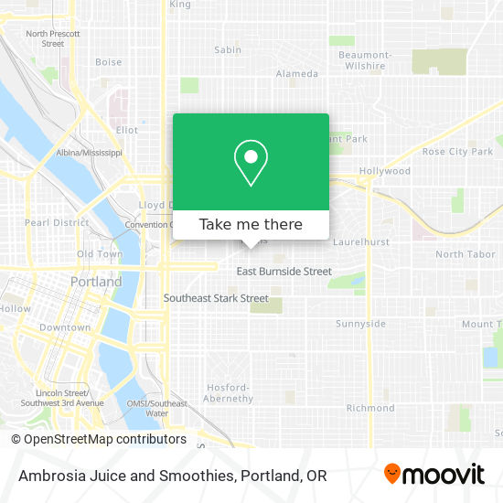 Ambrosia Juice and Smoothies map