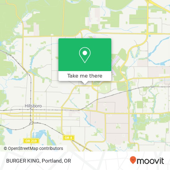 Mapa de BURGER KING, 2011 NE Cornell Rd Hillsboro, OR 97124