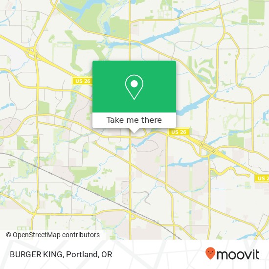 Mapa de BURGER KING, 2085 NW Town Center Dr Beaverton, OR 97006