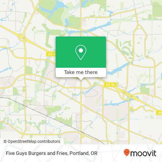 Mapa de Five Guys Burgers and Fries, 2343 NW 185th Ave Hillsboro, OR 97124