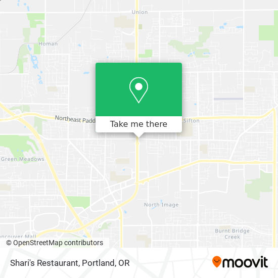 Shari's Restaurant map