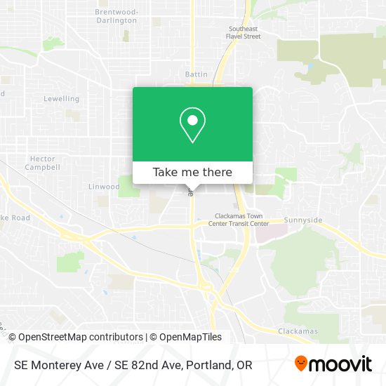 SE Monterey Ave / SE 82nd Ave map