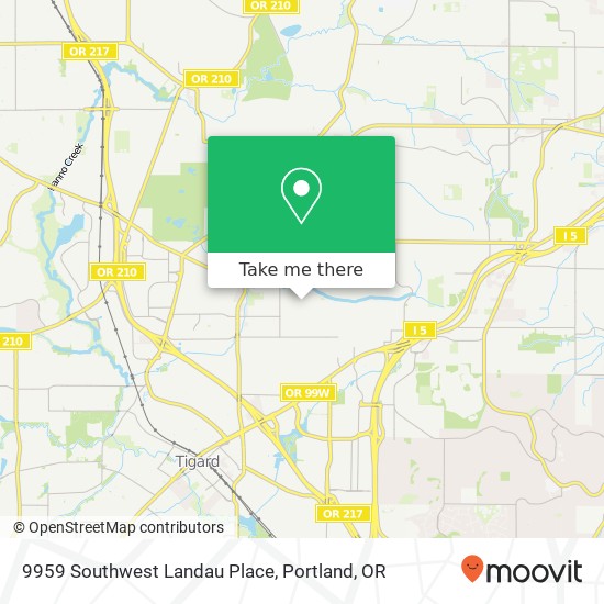 Mapa de 9959 Southwest Landau Place