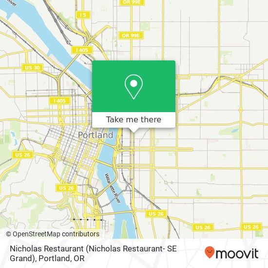 Mapa de Nicholas Restaurant (Nicholas Restaurant- SE Grand)