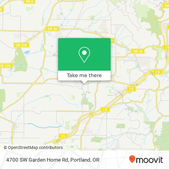 4700 SW Garden Home Rd map