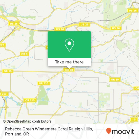 Mapa de Rebecca Green Windemere Ccrgi Raleigh Hills