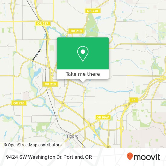 Mapa de 9424 SW Washington Dr