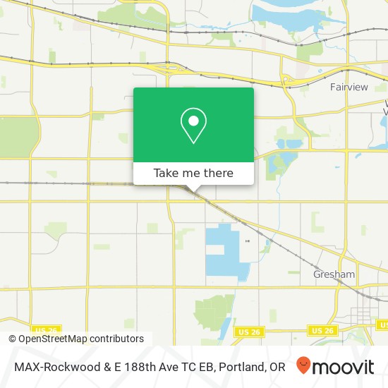 Mapa de MAX-Rockwood & E 188th Ave TC EB