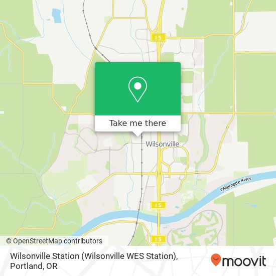 Mapa de Wilsonville Station (Wilsonville WES Station)