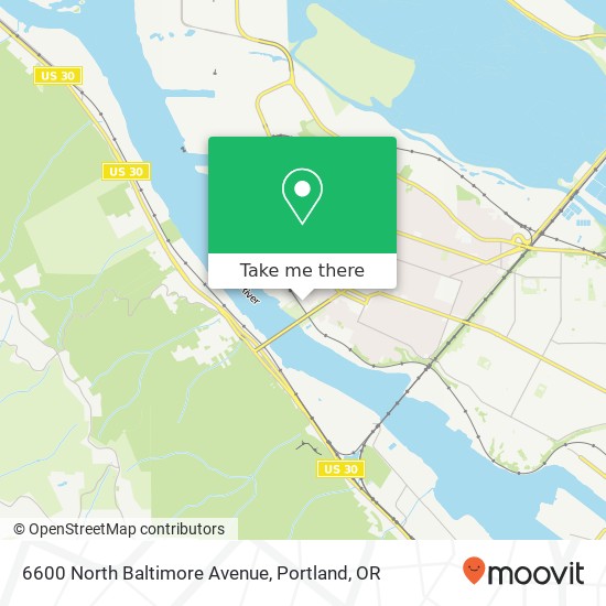 6600 North Baltimore Avenue map