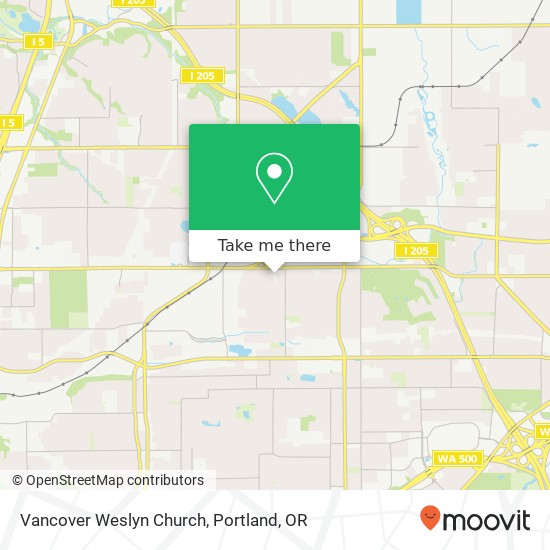 Vancover Weslyn Church map