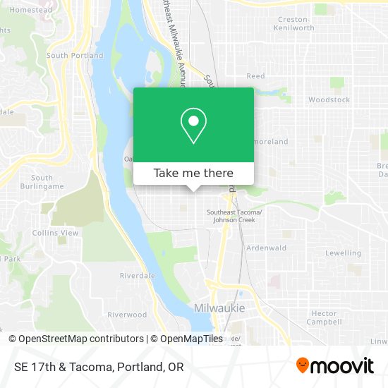 Mapa de SE 17th & Tacoma