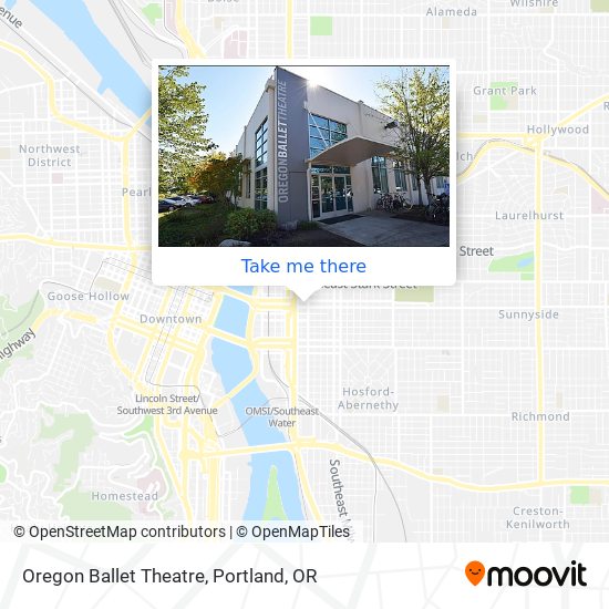 Mapa de Oregon Ballet Theatre