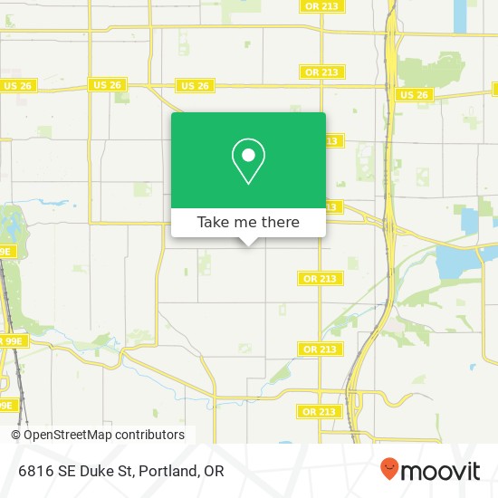 Mapa de 6816 SE Duke St