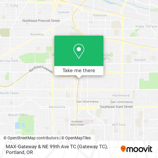 MAX-Gateway & NE 99th Ave TC (Gateway TC) map