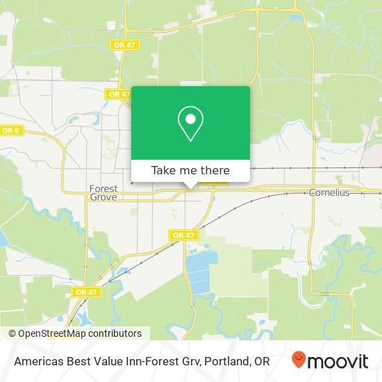 Americas Best Value Inn-Forest Grv map