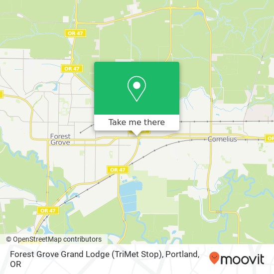 Mapa de Forest Grove Grand Lodge (TriMet Stop)