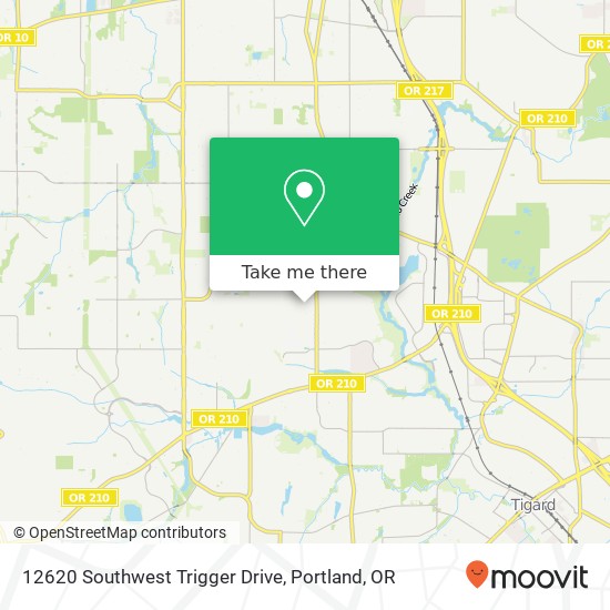 12620 Southwest Trigger Drive map