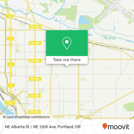 Mapa de NE Alberta St / NE 26th Ave