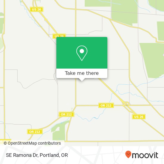 SE Ramona Dr map