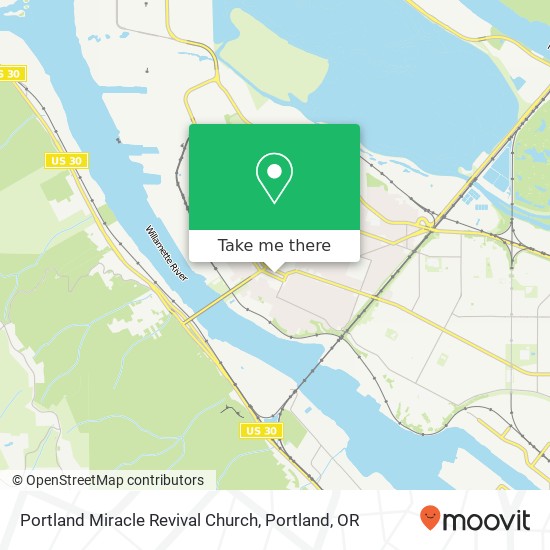 Portland Miracle Revival Church map