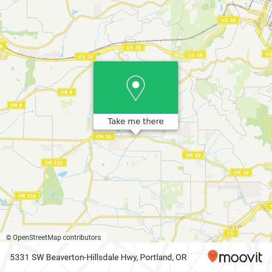 Mapa de 5331 SW Beaverton-Hillsdale Hwy