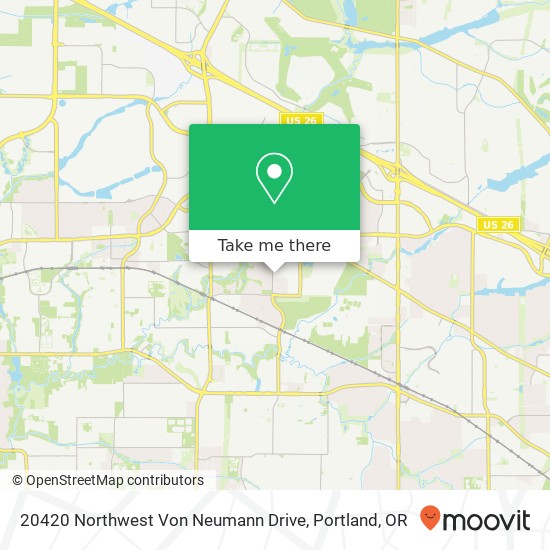 Mapa de 20420 Northwest Von Neumann Drive